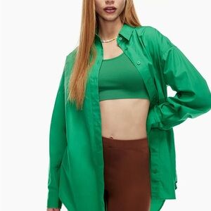 Aritzia Sunday Best Future Green Button Up